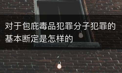 对于包庇毒品犯罪分子犯罪的基本断定是怎样的