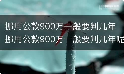 挪用公款900万一般要判几年 挪用公款900万一般要判几年呢