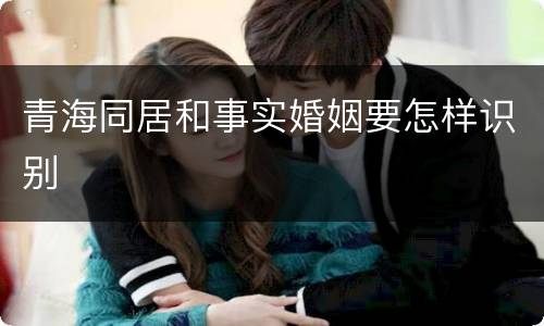 青海同居和事实婚姻要怎样识别