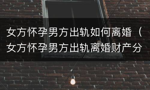女方怀孕男方出轨如何离婚（女方怀孕男方出轨离婚财产分割）