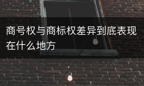 商号权与商标权差异到底表现在什么地方
