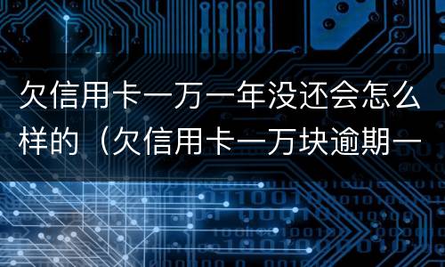 欠信用卡一万一年没还会怎么样的（欠信用卡一万块逾期一年多还不上怎么办）