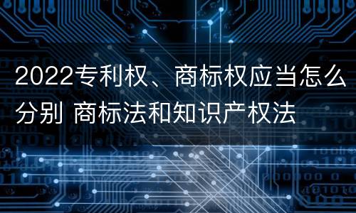 2022专利权、商标权应当怎么分别 商标法和知识产权法