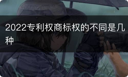 2022专利权商标权的不同是几种