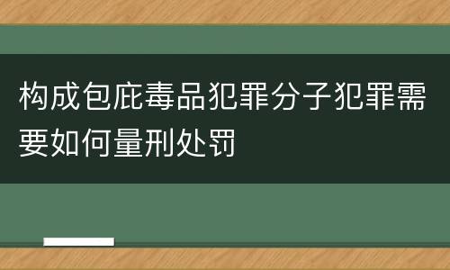 构成包庇毒品犯罪分子犯罪需要如何量刑处罚