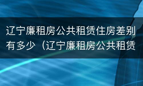 辽宁廉租房公共租赁住房差别有多少（辽宁廉租房公共租赁住房差别有多少）