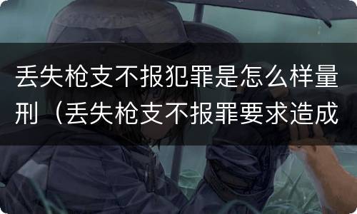 丢失枪支不报犯罪是怎么样量刑（丢失枪支不报罪要求造成了严重后果的才构成犯罪）