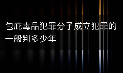 包庇毒品犯罪分子成立犯罪的一般判多少年
