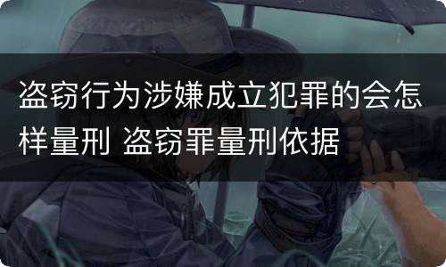 盗窃行为涉嫌成立犯罪的会怎样量刑 盗窃罪量刑依据