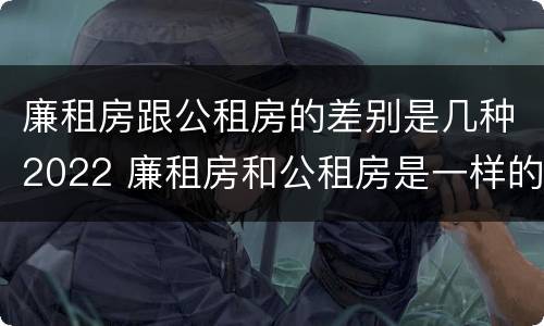 廉租房跟公租房的差别是几种2022 廉租房和公租房是一样的吗