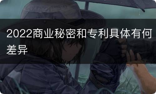 2022商业秘密和专利具体有何差异