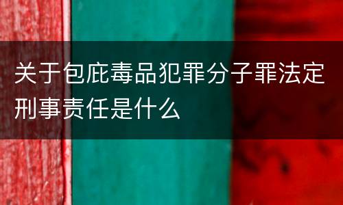 关于包庇毒品犯罪分子罪法定刑事责任是什么