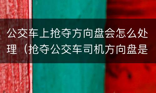 公交车上抢夺方向盘会怎么处理（抢夺公交车司机方向盘是什么行为）