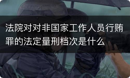 法院对对非国家工作人员行贿罪的法定量刑档次是什么