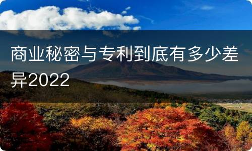 商业秘密与专利到底有多少差异2022