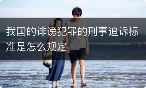 我国的诽谤犯罪的刑事追诉标准是怎么规定