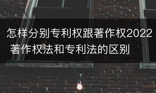 怎样分别专利权跟著作权2022 著作权法和专利法的区别