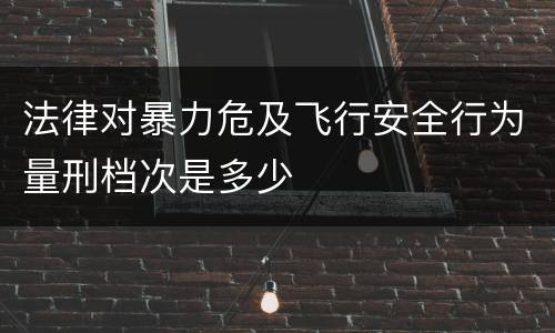 法律对暴力危及飞行安全行为量刑档次是多少