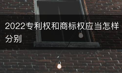 2022专利权和商标权应当怎样分别