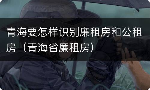 青海要怎样识别廉租房和公租房（青海省廉租房）