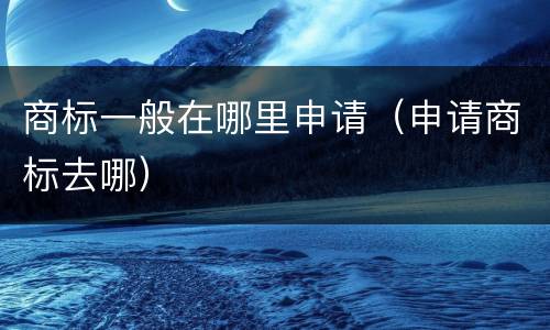 商标一般在哪里申请（申请商标去哪）