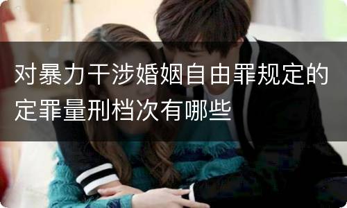 对暴力干涉婚姻自由罪规定的定罪量刑档次有哪些