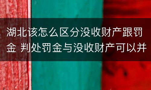 湖北该怎么区分没收财产跟罚金 判处罚金与没收财产可以并罚吗
