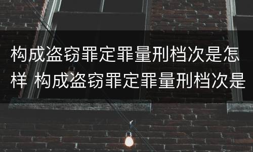 构成盗窃罪定罪量刑档次是怎样 构成盗窃罪定罪量刑档次是怎样定的