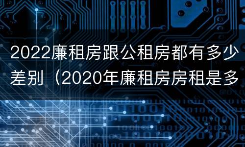 2022廉租房跟公租房都有多少差别（2020年廉租房房租是多少）
