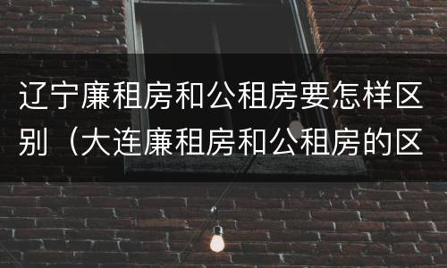 辽宁廉租房和公租房要怎样区别（大连廉租房和公租房的区别）