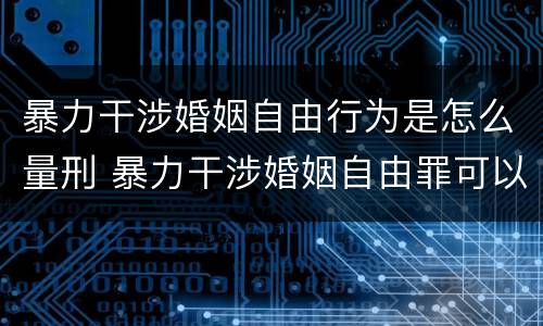 暴力干涉婚姻自由行为是怎么量刑 暴力干涉婚姻自由罪可以刑事和解吗
