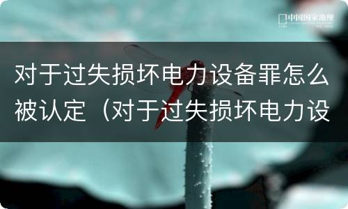对于过失损坏电力设备罪怎么被认定（对于过失损坏电力设备罪怎么被认定为）