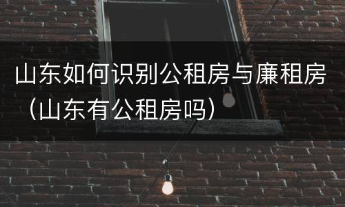 山东如何识别公租房与廉租房（山东有公租房吗）