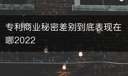专利商业秘密差别到底表现在哪2022