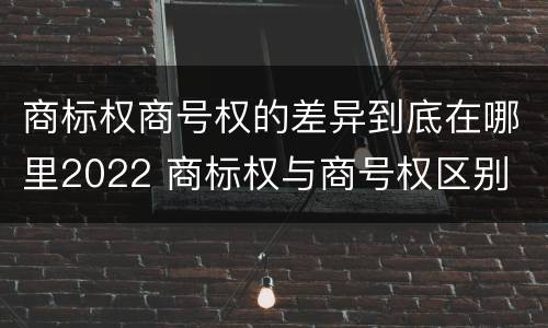商标权商号权的差异到底在哪里2022 商标权与商号权区别