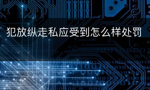 犯放纵走私应受到怎么样处罚