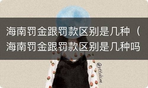 海南罚金跟罚款区别是几种（海南罚金跟罚款区别是几种吗）