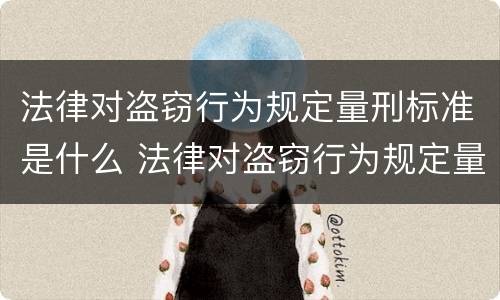 法律对盗窃行为规定量刑标准是什么 法律对盗窃行为规定量刑标准是什么意思