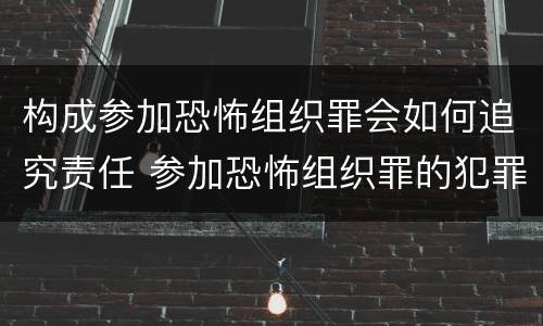 构成参加恐怖组织罪会如何追究责任 参加恐怖组织罪的犯罪对象