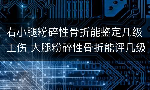 右小腿粉碎性骨折能鉴定几级工伤 大腿粉碎性骨折能评几级伤残鉴定