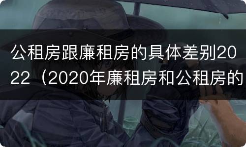 公租房跟廉租房的具体差别2022（2020年廉租房和公租房的区别）