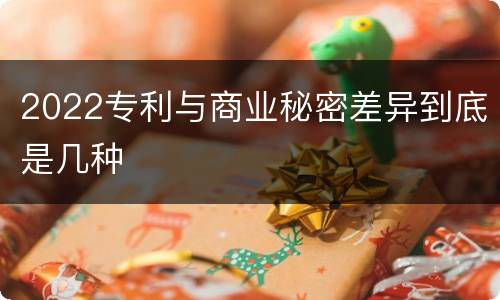 2022专利与商业秘密差异到底是几种