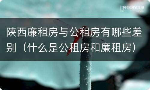 陕西廉租房与公租房有哪些差别（什么是公租房和廉租房）