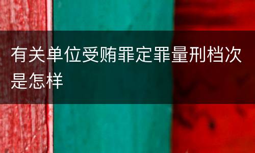 有关单位受贿罪定罪量刑档次是怎样