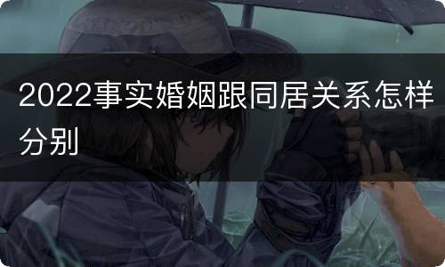2022事实婚姻跟同居关系怎样分别