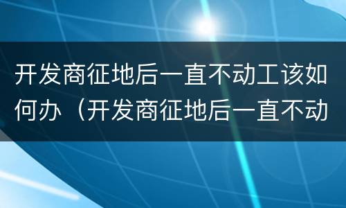 开发商征地后一直不动工该如何办（开发商征地后一直不动工该如何办）
