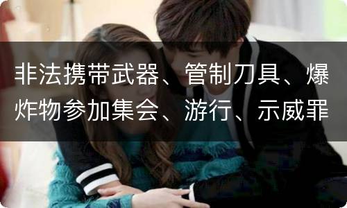 非法携带武器、管制刀具、爆炸物参加集会、游行、示威罪的犯罪构成要件有哪些