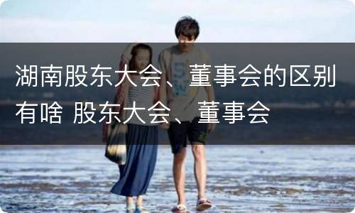 湖南股东大会、董事会的区别有啥 股东大会、董事会