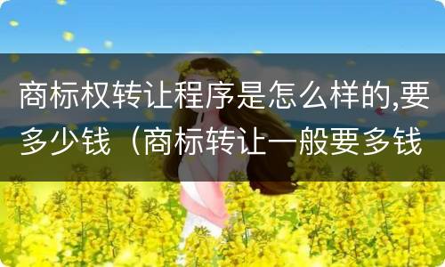 商标权转让程序是怎么样的,要多少钱（商标转让一般要多钱）