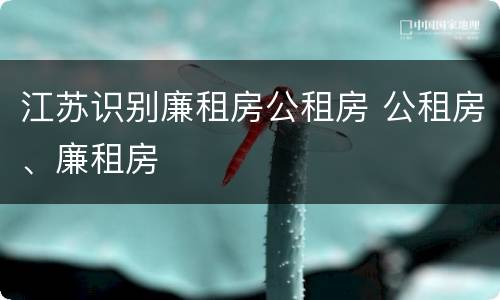 江苏识别廉租房公租房 公租房、廉租房